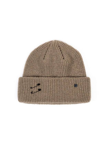 Signature Custom Short Beanie Dark Beige - BLACKBLOND - BALAAN 1