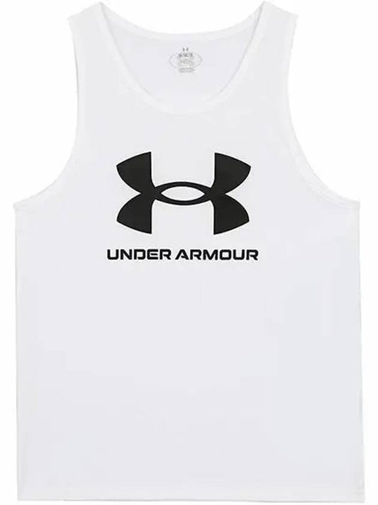 UA Sports Style Logo Sleeveless White - UNDER ARMOUR - BALAAN 1