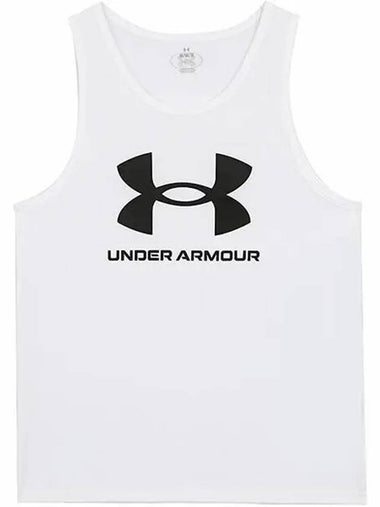 UA Sports Style Logo Sleeveless White - UNDER ARMOUR - BALAAN 1