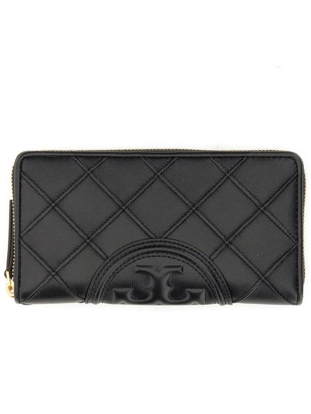 Debossed Logo Leather Long Wallet Black - TORY BURCH - BALAAN 3