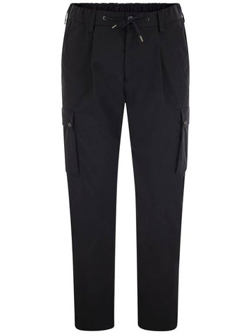 Mechanical stretch twill cargo trousers - HERNO - BALAAN 1