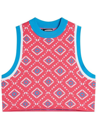 SS23 Golf Frezza Knit Vest Blue Diamond Logo - J.LINDEBERG - BALAAN 2