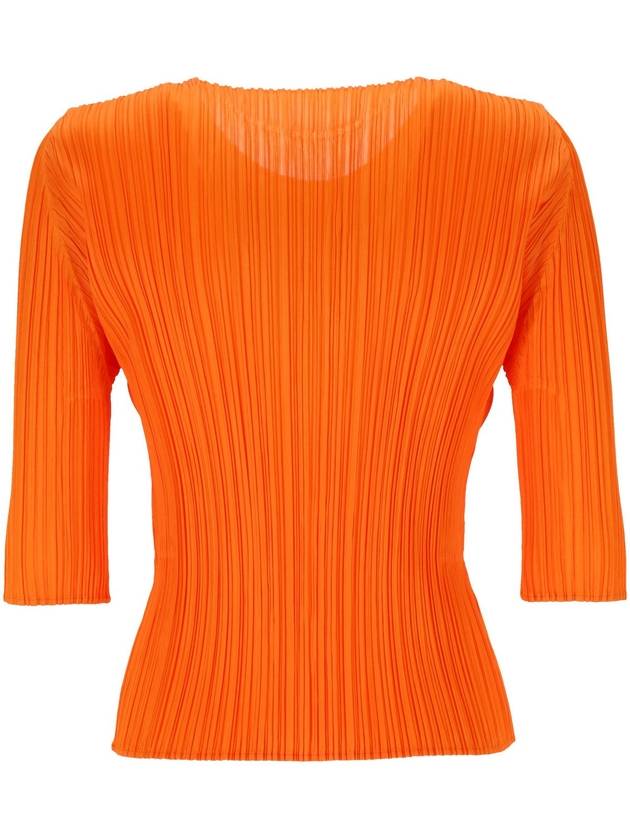 Women's Pleats Blouse Orange - ISSEY MIYAKE - BALAAN 3