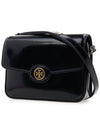 Robinson Spazzolato Convertible Logo Shoulder Bag Black - TORY BURCH - BALAAN 3