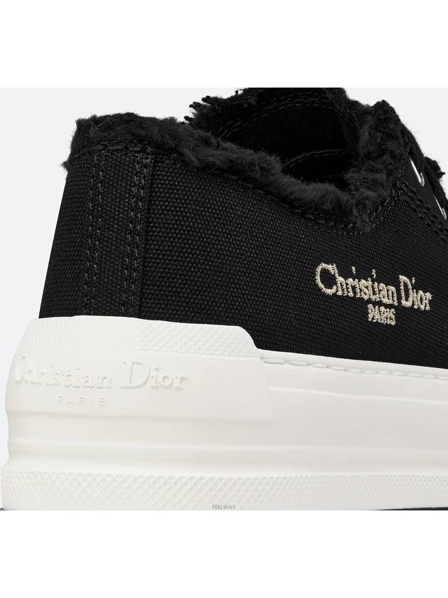 Walk'n Platform Cotton Canvas Low Top Sneakers Black - DIOR - BALAAN 6