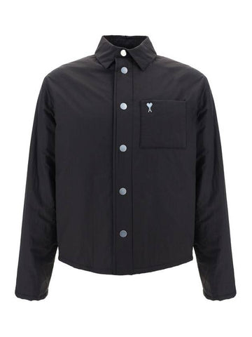 De Coeur Padded Overshirt Jacket Black - AMI - BALAAN 1