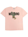 Kids short sleeved T shirt HTM03R LAA02 50209 Adults can wear - MOSCHINO - BALAAN 1