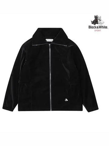 Women s High Neck Logo Melting Windbreaker Jumper 1104LXWP BLACK - BLACK&WHITE - BALAAN 1