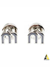 Enameled Metal Earrings Grey - MIU MIU - BALAAN 2