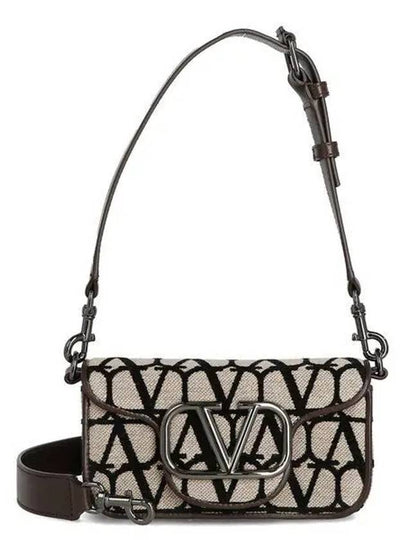 V Logo Toile Iconographe Shoulder Bag Beige - VALENTINO - BALAAN 2