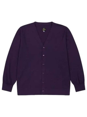 V neck cardigan purple - NEEDLES - BALAAN 1