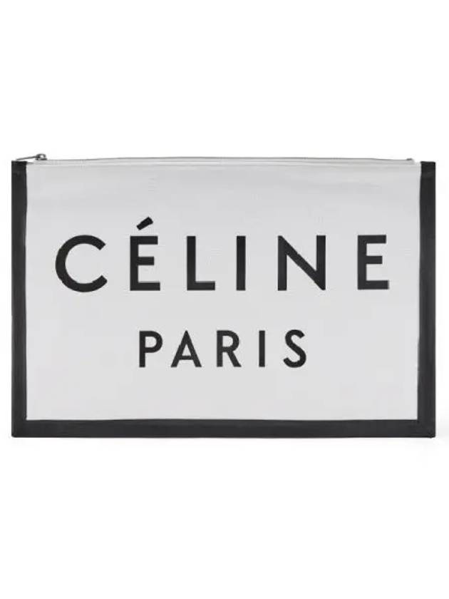 Logo Clutch Bag White - CELINE - BALAAN 2