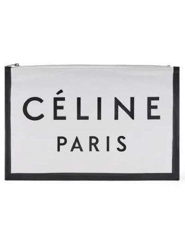 Logo Clutch Bag White - CELINE - BALAAN 1