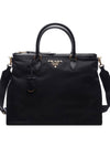 Tessuto Nylon Saffiano Tote Shoulder Bag Black - PRADA - BALAAN 3