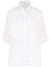 Boxy Cotton Shirt White - MAISON KITSUNE - BALAAN 1