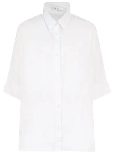 Boxy Cotton Shirt White - MAISON KITSUNE - BALAAN 1