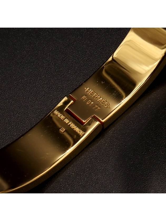 Yellow Gold Click H Ash PM Women s Bracelet H700001F - HERMES - BALAAN 4