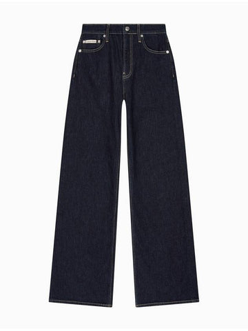 Jeans Wide Fit Denim Jeans Rinse Blue - CALVIN KLEIN - BALAAN 1