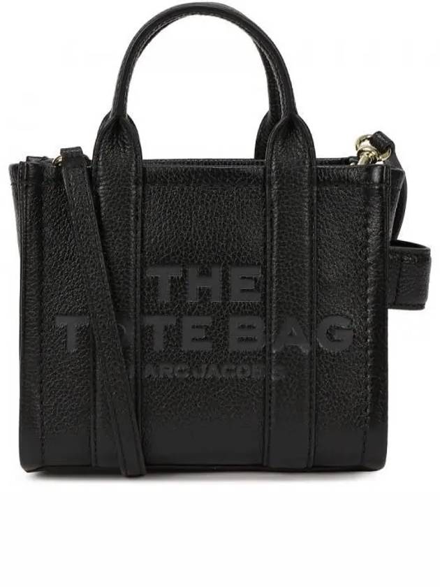 Mini Micro Leather Tote Bag Black - MARC JACOBS - BALAAN 2