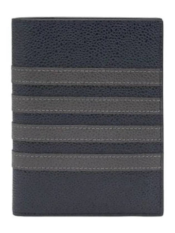 RWB insert diagonal passport holder navy wallet - THOM BROWNE - BALAAN 1