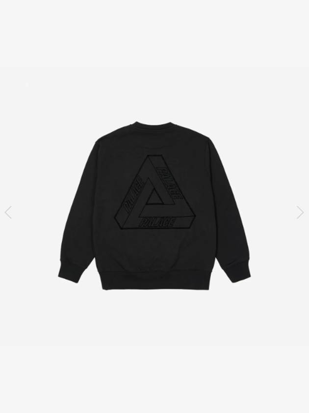 Tri Stitch Crew Neck Black Tri Stitch Crew Black - PALACE - BALAAN 1