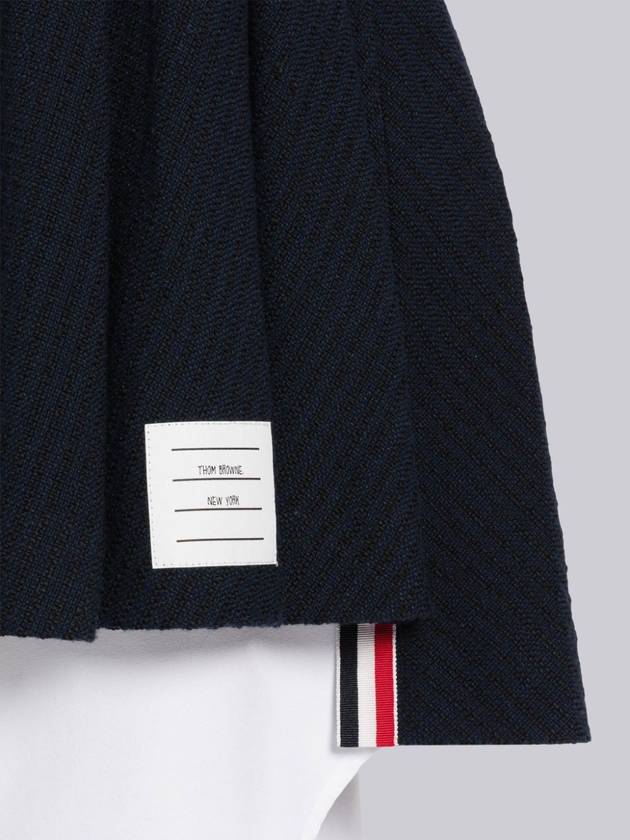 University Striped Mini Pleated Skirt Navy - THOM BROWNE - BALAAN 4