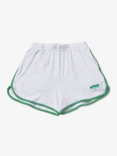 Prince Logo Cotton Shorts White - SPORTY & RICH - BALAAN 2