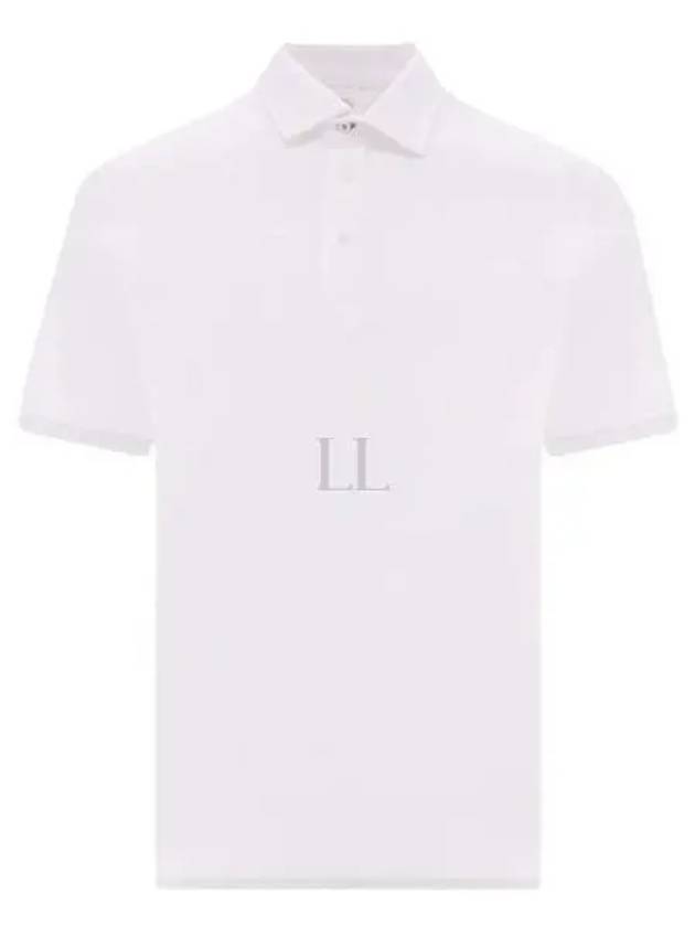 Cotton Short Sleeve Polo Shirt White - BRUNELLO CUCINELLI - BALAAN 2