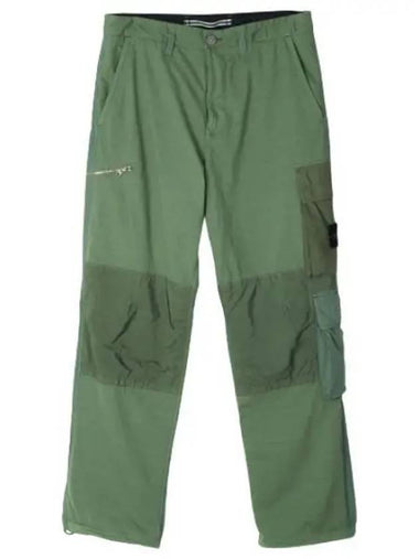 Mix fabric badge utility pants loose fit - STONE ISLAND - BALAAN 1