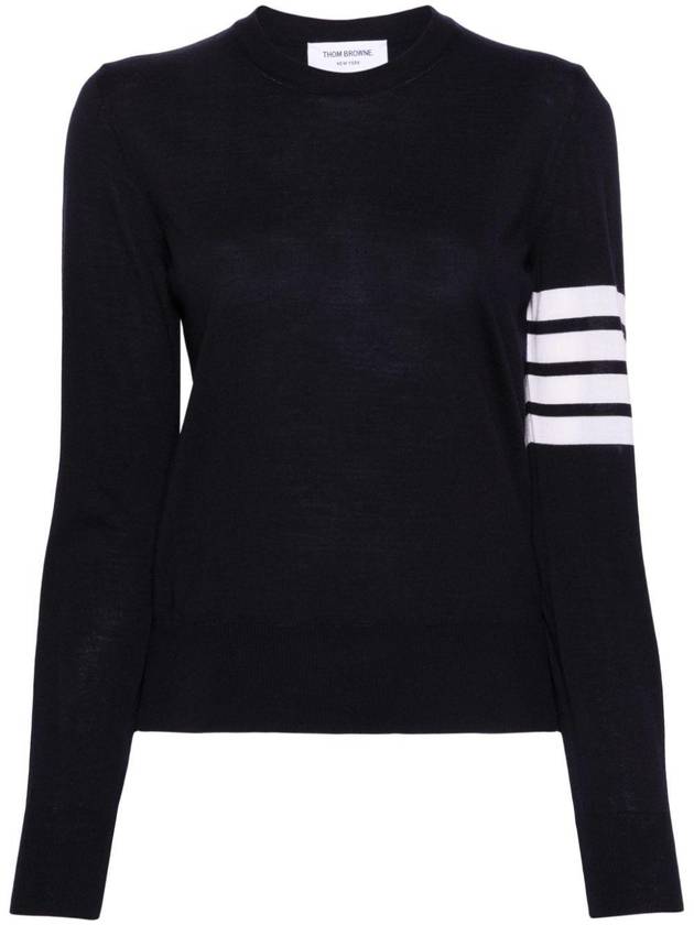 4-Bar Merino Jumper Wool Knit Top Grey - THOM BROWNE - BALAAN 2