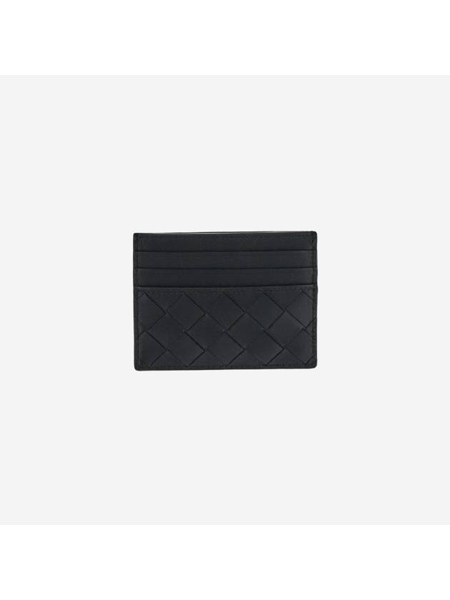 Intrecciato Leather Card Wallet Black - BOTTEGA VENETA - BALAAN 2