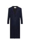 Two Button Wool Single Coat Navy - AMI - BALAAN 2