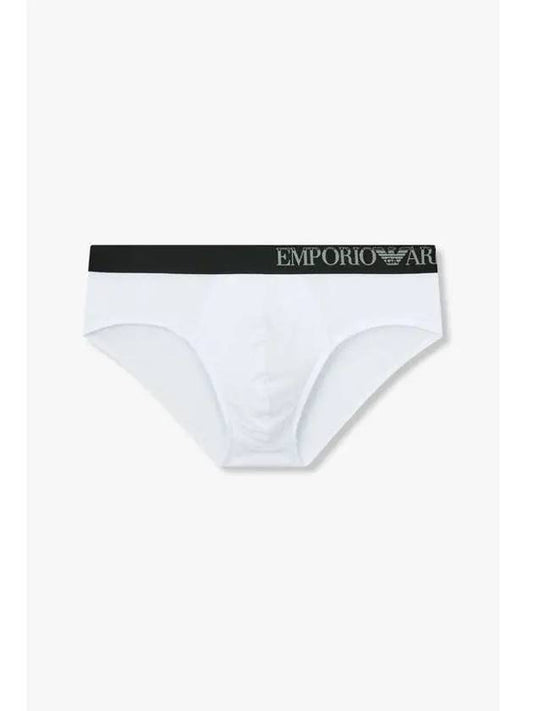 UNDERWEAR Men s Side Logo Banding Briefs White - EMPORIO ARMANI - BALAAN 1