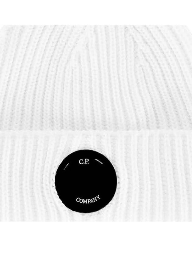 Lens Wappen Wool Beanie White - CP COMPANY - BALAAN 7