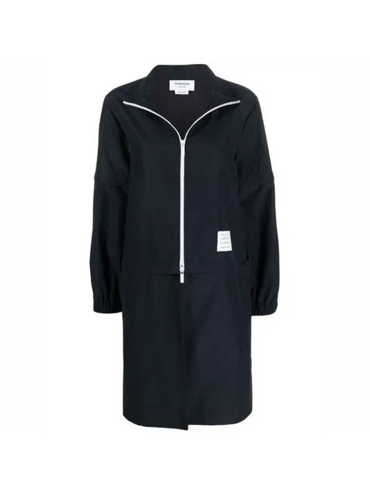 Ripstop 2 Way Parka Navy - THOM BROWNE - BALAAN.