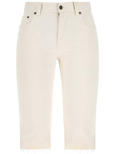 Women's Shorts Ivory - SAINT LAURENT - BALAAN 2