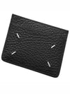 Grain Leather Stitch Card Wallet Black - MAISON MARGIELA - BALAAN 2