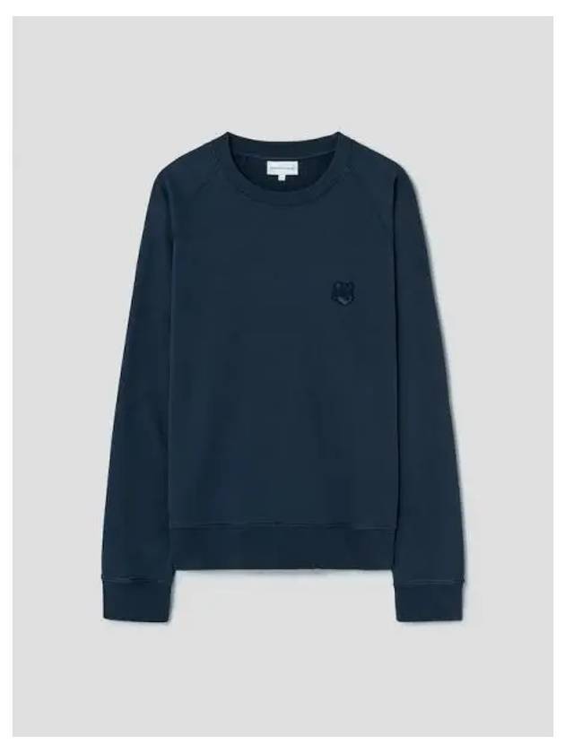 Men s Foxhead Patch Oversized Boxy Fit Raglan Sweatshirt Deep Navy Domestic Product GM0024071970261 - MAISON KITSUNE - BALAAN 1