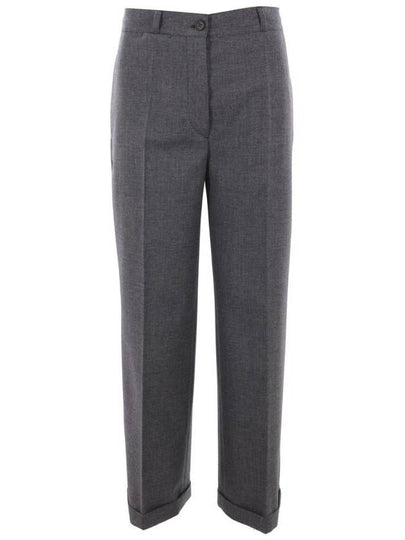 Wool straight pants gray - PRADA - BALAAN 2