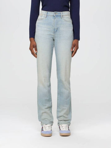 Jeans Kenzo in denim con patch logo - KENZO - BALAAN 1