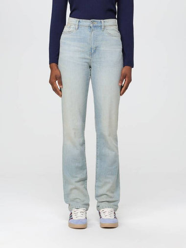 Jeans Kenzo in denim con patch logo - KENZO - BALAAN 1