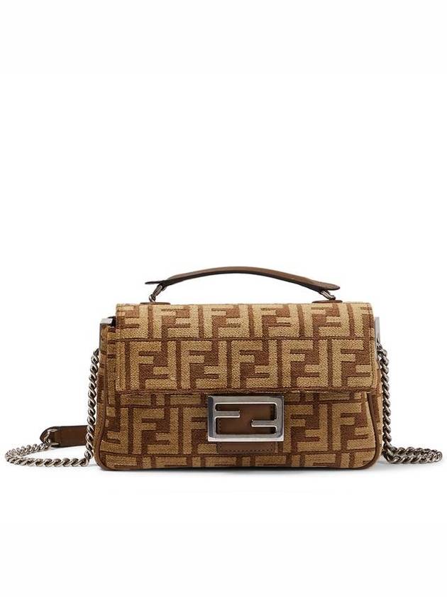 Baguette Chain Medium Shoulder Bag Brown - FENDI - BALAAN 3