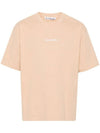 Stamp Logo Cotton Short Sleeve T-Shirt Beige - ACNE STUDIOS - BALAAN 1