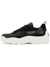 Gumboy Banshee Leather Low Top Sneakers Black - VALENTINO - BALAAN 5