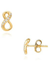 Sparkling Infinity Stud Earrings Gold - PANDORA - BALAAN 2