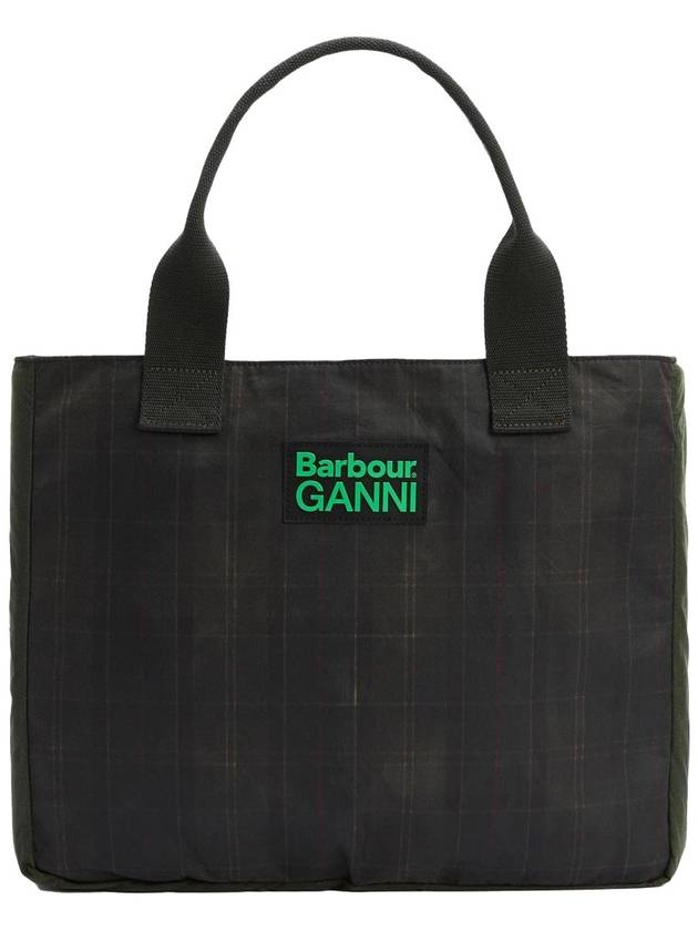 Ganni Wax Tote Bag Black - BARBOUR - BALAAN 4