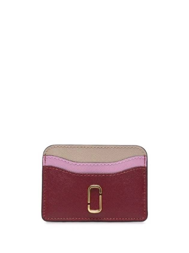 The Snapshot Color Block Leather Card Wallet Red - MARC JACOBS - BALAAN 1