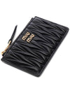 Matelasse Leather Envelope Wallet Black - MIU MIU - BALAAN 6