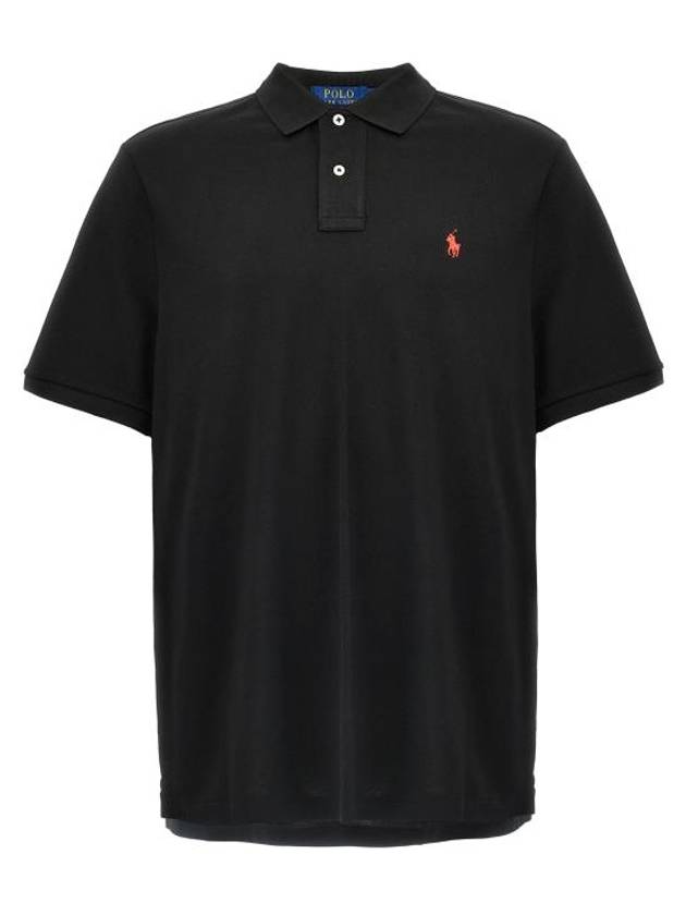 Embroidery Red Pony Short Sleeve Polo Shirt Black - POLO RALPH LAUREN - BALAAN 2