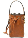 Mon Tresor Small Leather Bucket Bag Brown - FENDI - BALAAN 3